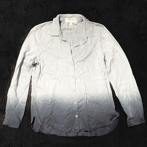 Cloth & Stone Anthropologie Ombre Dip Dye Button Up Shirt Blouse Top Size S